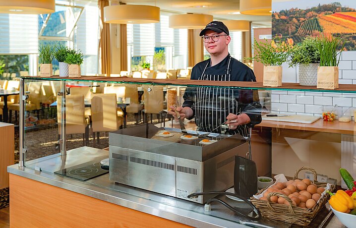 Eierstation zum Frühstück